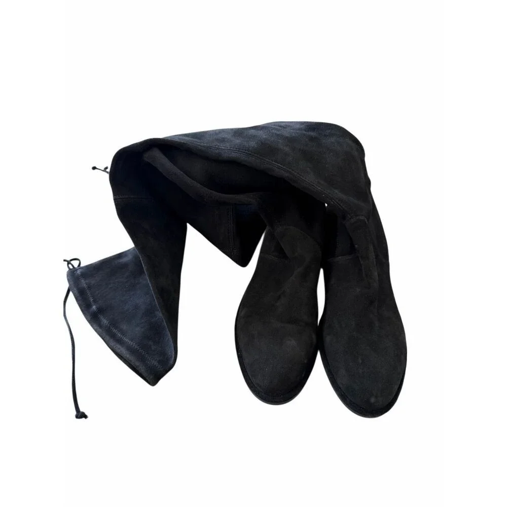 Stuart Weitzman Lowland Black Suede Over The Knee‎ Boots Size 6.5M